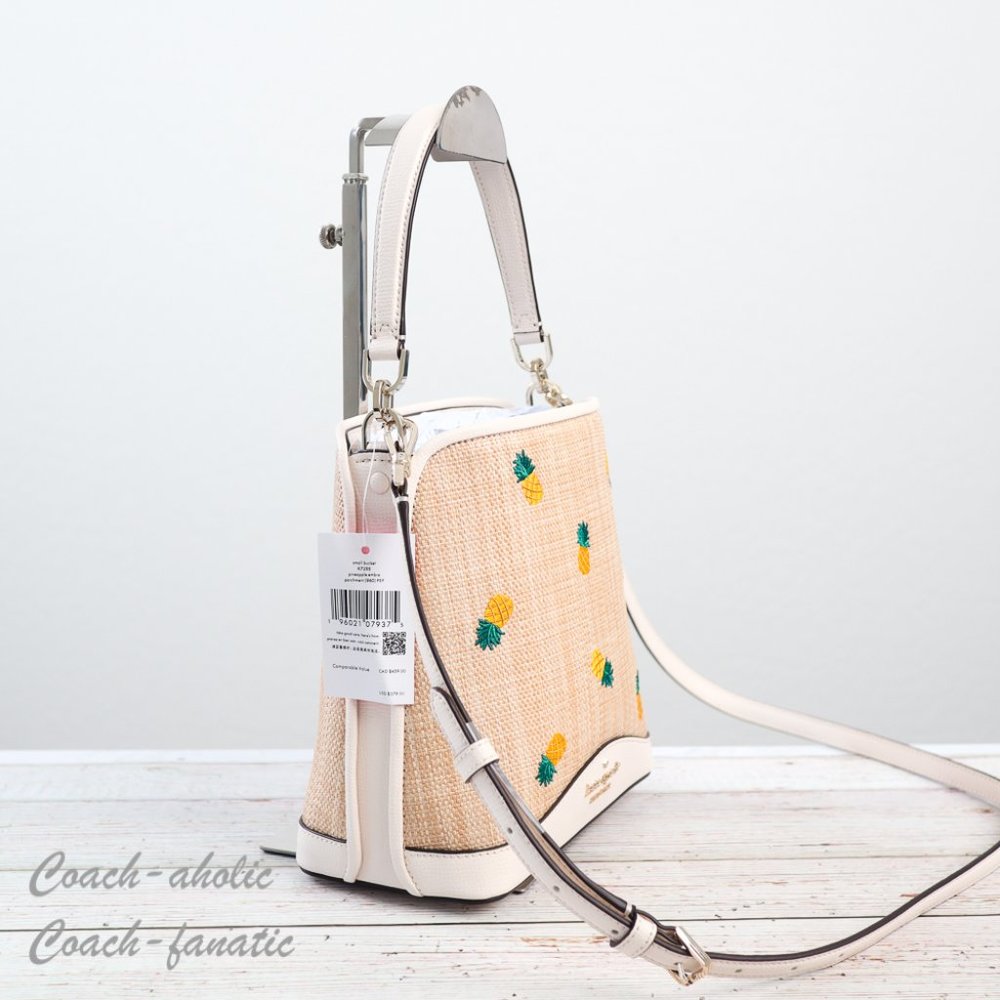 NWT Kate Spade Darcy Pineapple Embroidered Bucket Bag Crossbody & Wallet *SET* - Picture 6 of 16